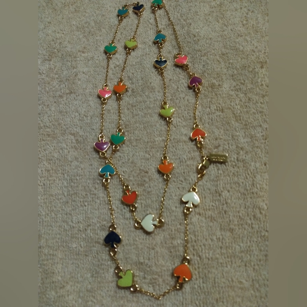 Kate SpadeMulti Color/Gold Long Chain Necklace